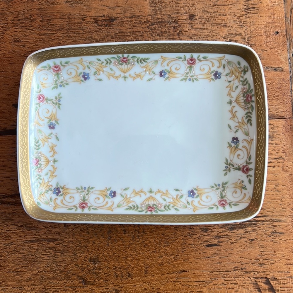 Porcelain Decorated Soap/Candy Dish by Leart, Blumenau Made in Brazil